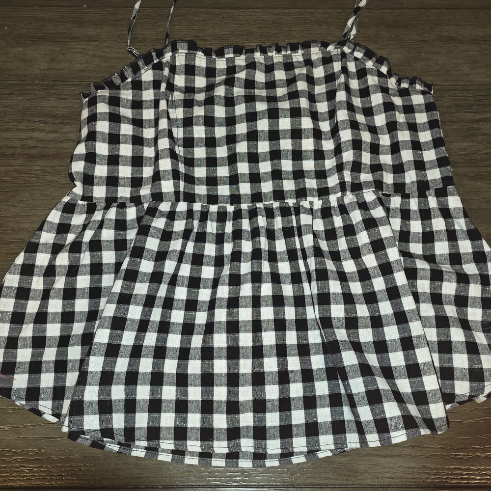 Love on a Hanger Checkered Spaghetti Strap Top